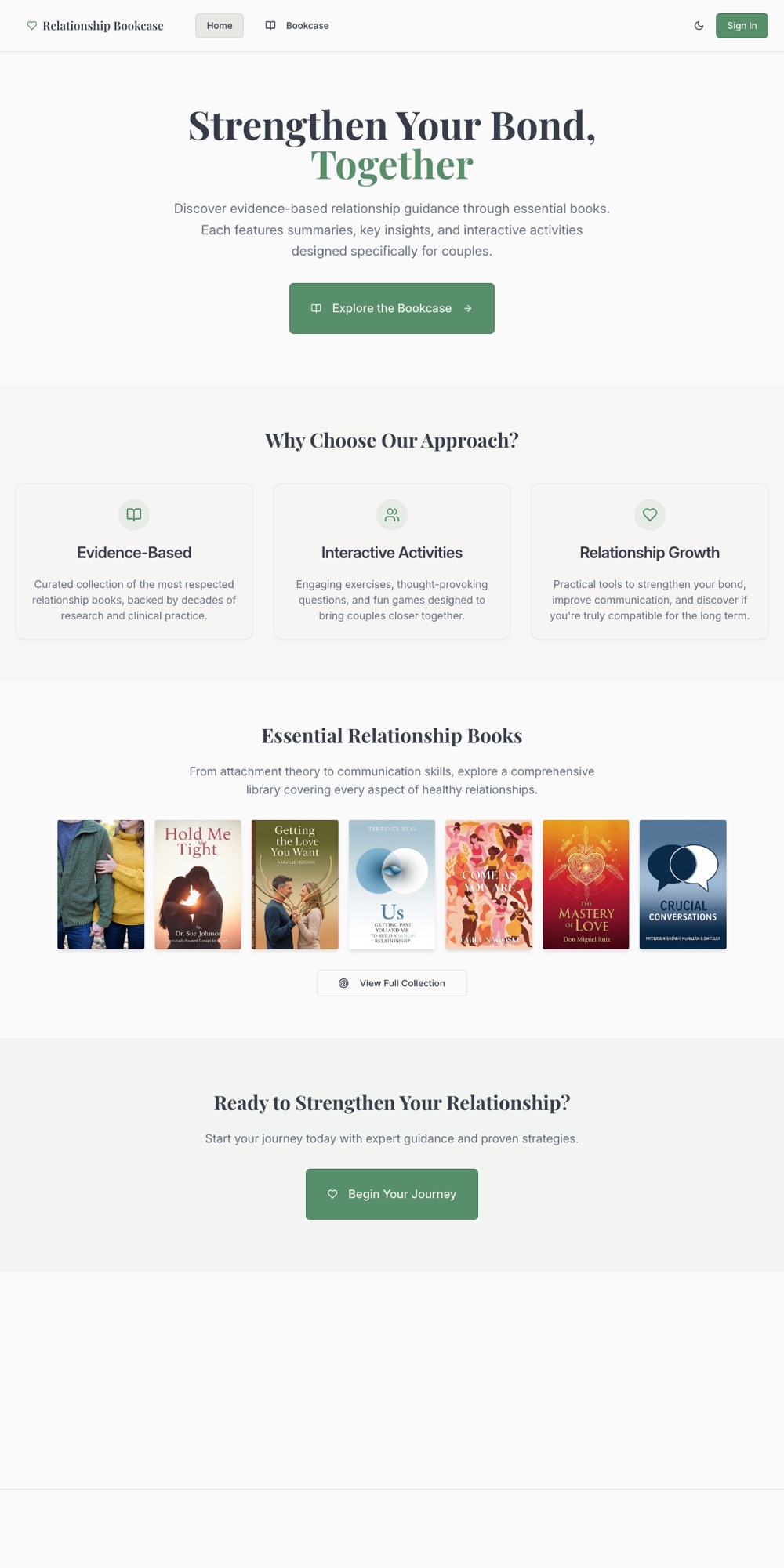 ShelfBonds - Relationship Bookcase