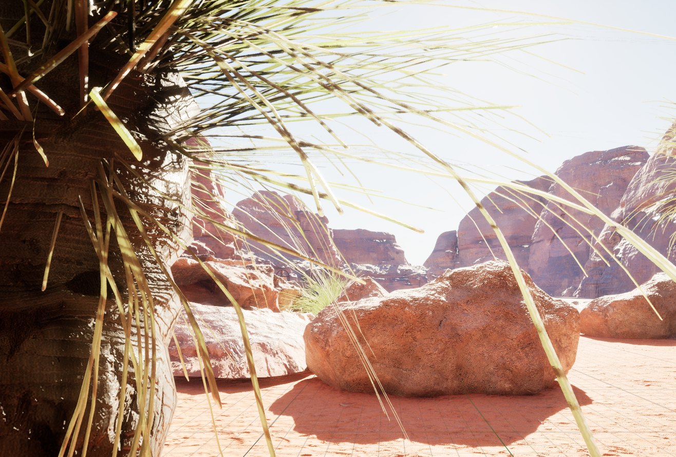Photoreal desert environment up close